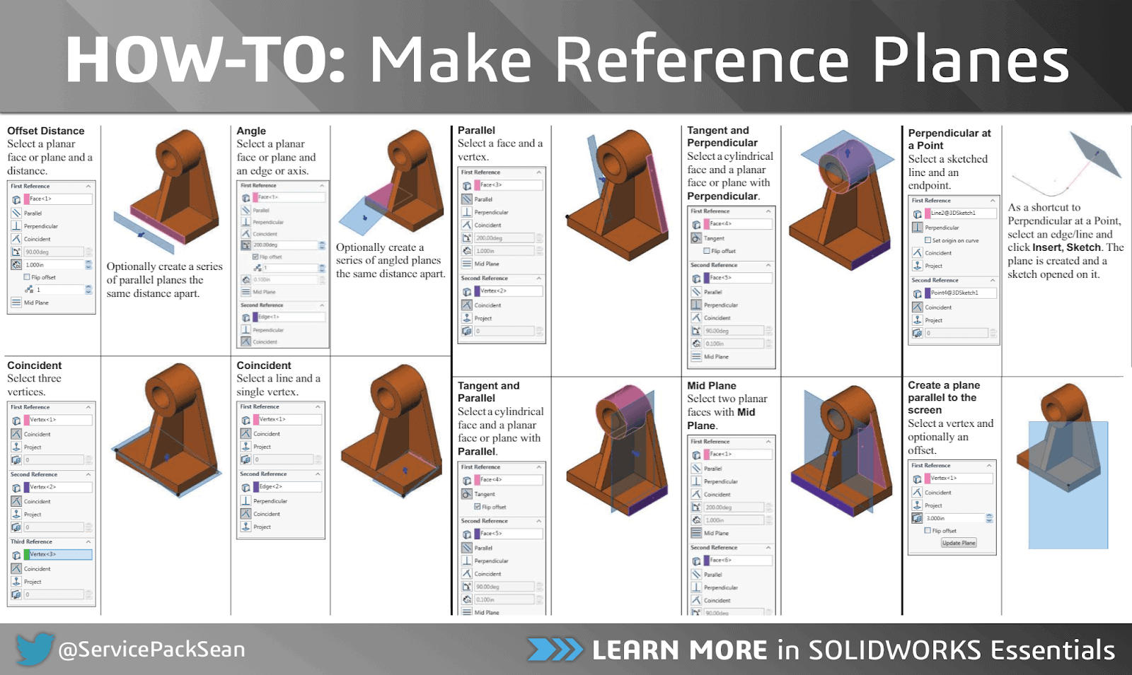 how to create a plane in solidworks reference planes
