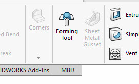, SOLIDWORKS: Creating and Saving Custom Sheet Metal Forming Tools