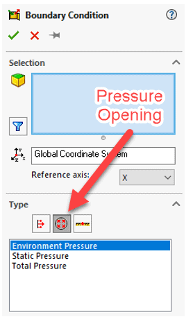 , SOLIDWORKS Flow Simulation: Pressure opening explained