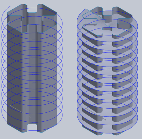 , SOLIDWORKS Helical Parts Don’t Have to Be Round