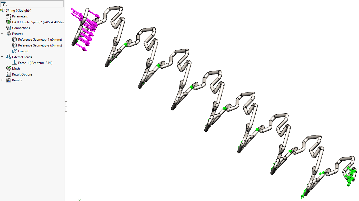 , Calculation of Abnormal Springs with SOLIDWORKS Simulation