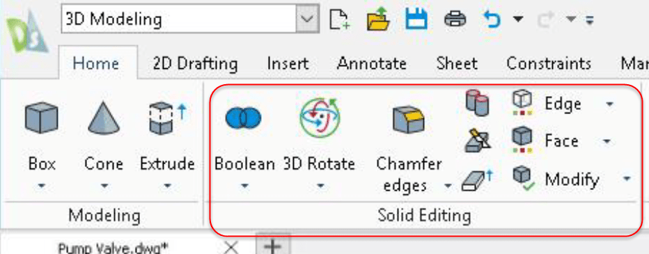 , What’s New: DraftSight 2019 &#8211; 3D Editing, Modeling, and Mesh Tools