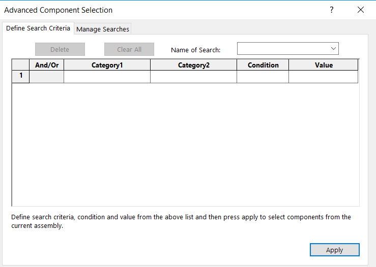 , SOLIDWORKS: Advanced Component Selection Tool