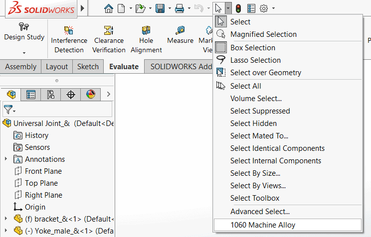 , SOLIDWORKS: Advanced Component Selection Tool