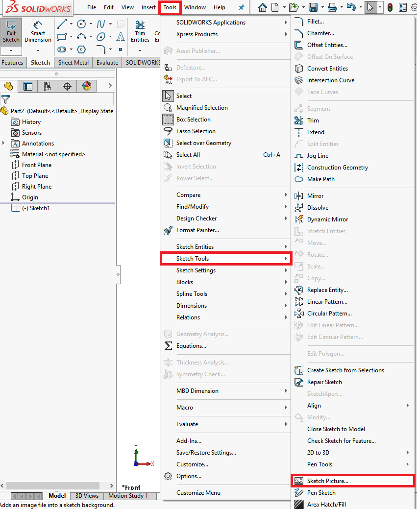 , How to Insert and Scale a Sketch Picture