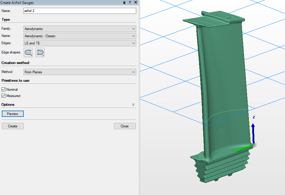 , Polyworks Airfoil Gauges