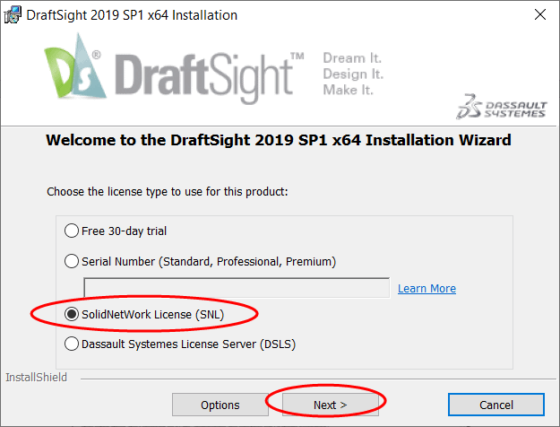 , DraftSight Enterprise 2019 &#8211; Installation