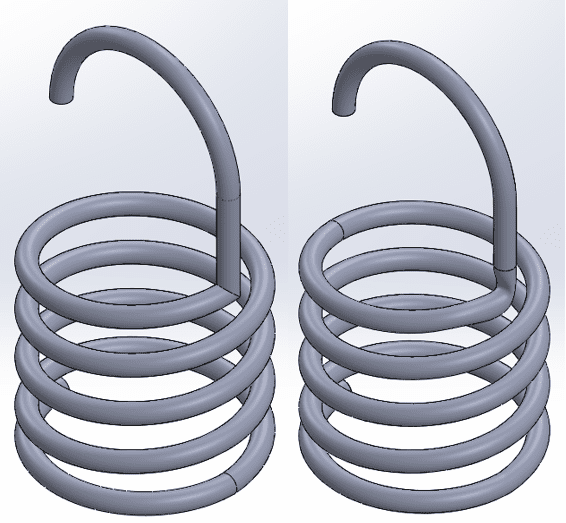 , Spring Ends in SOLIDWORKS