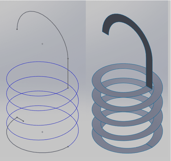 , Spring Ends in SOLIDWORKS