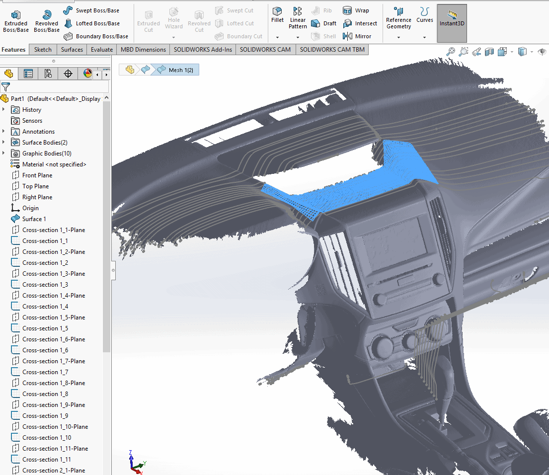 , Customized Parts for a Subaru Dashboard