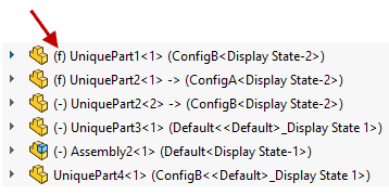 , Understanding SOLIDWORKS Assembly FeatureManager Design Tree