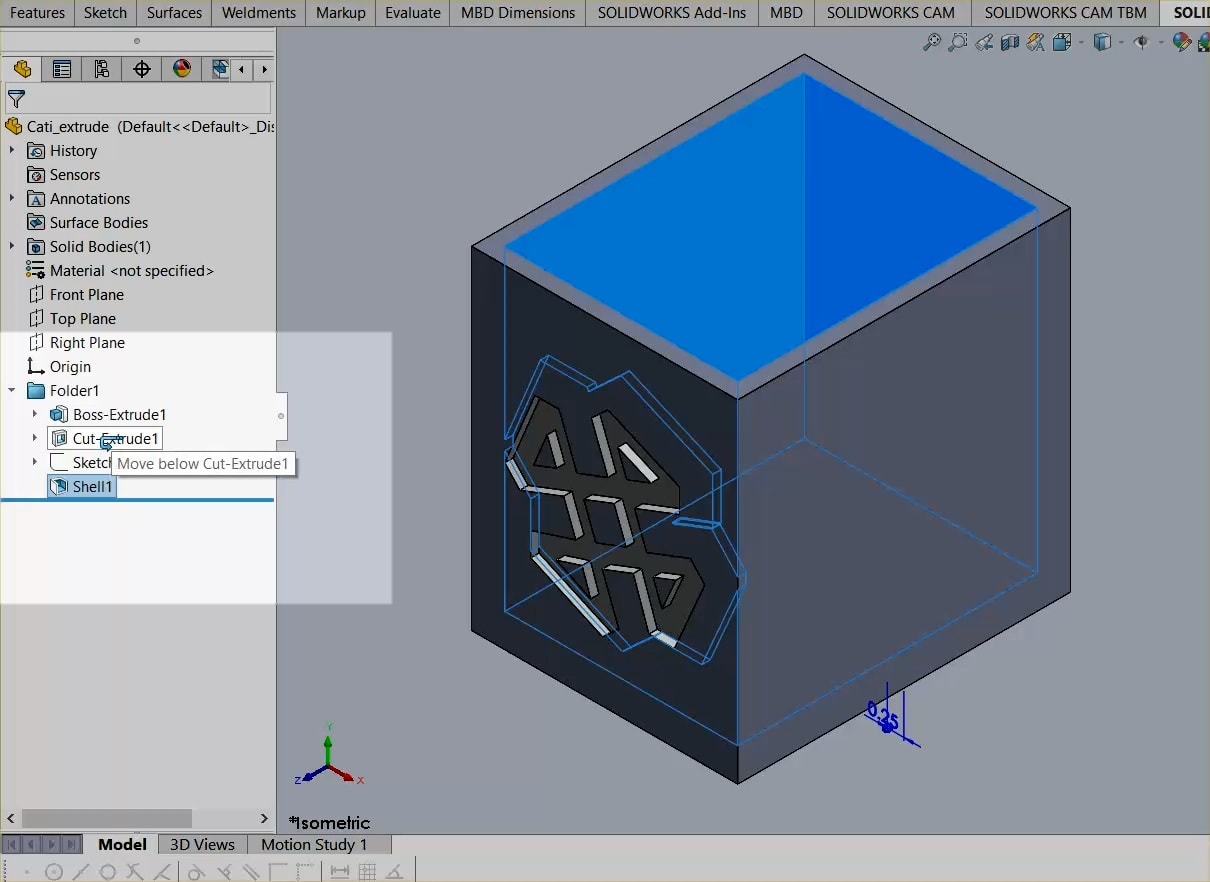 , SOLIDWORKS 2020 What’s New – Feature Manager Enhancements