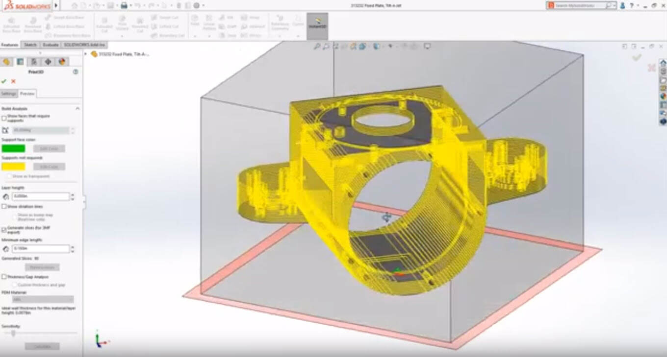 SOLIDWORKS 3D Printing geometry