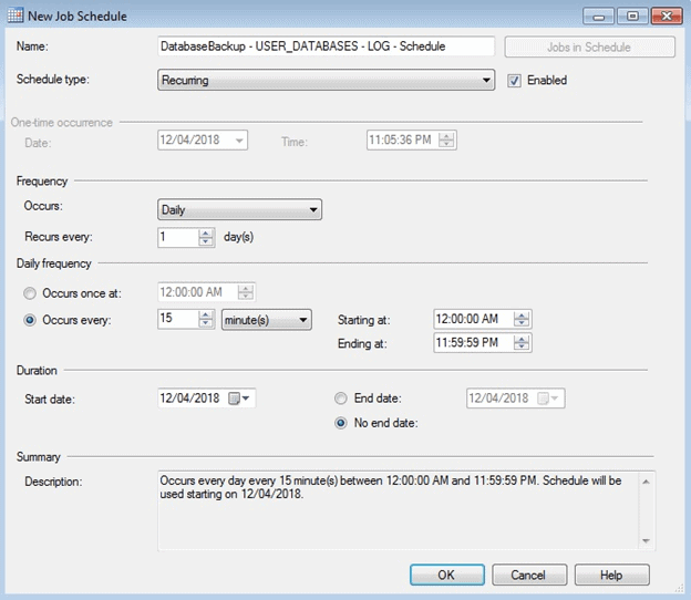 SQL backup PDM