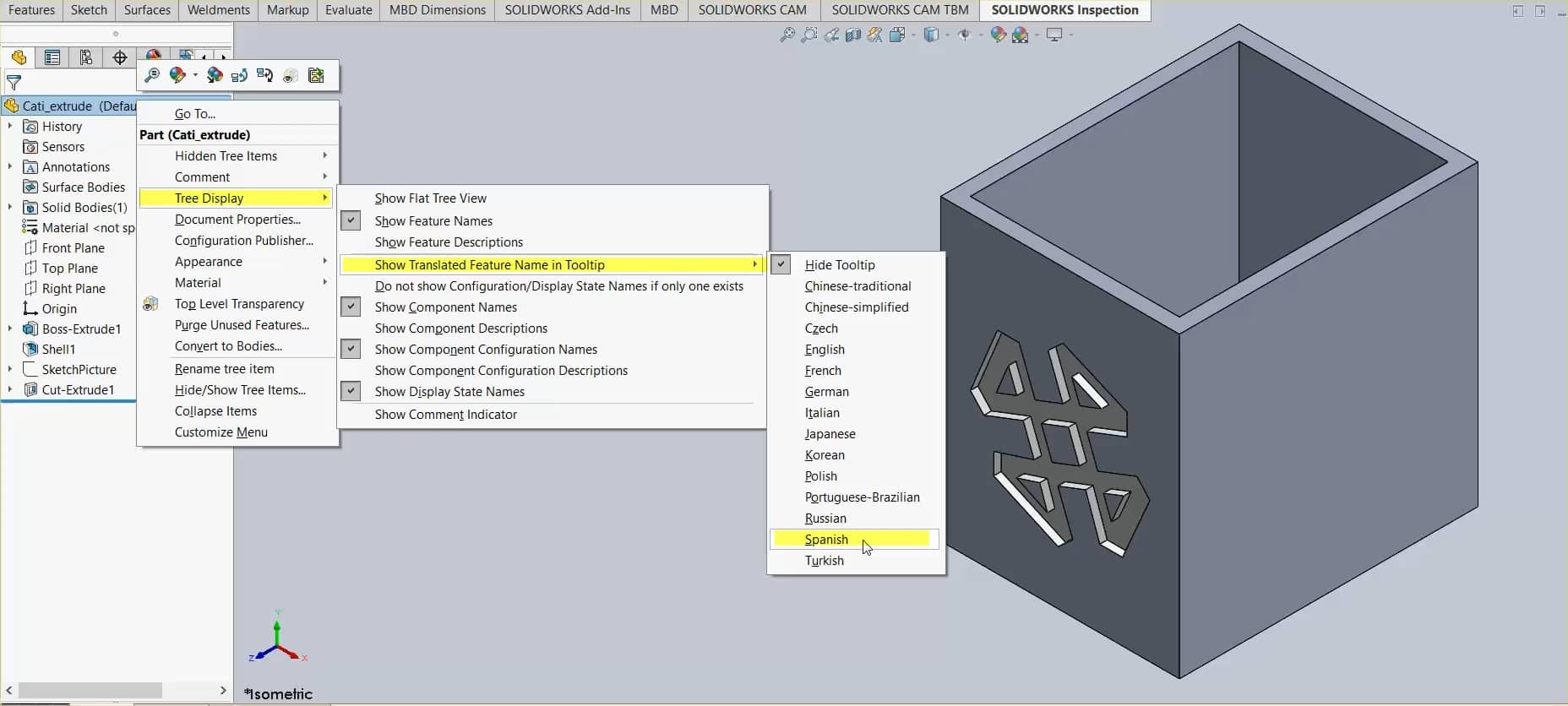 , SOLIDWORKS 2020 What’s New – Feature Manager Enhancements