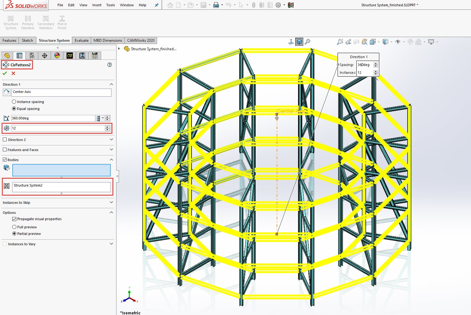 , SOLIDWORKS 2020 What’s New – Pattern and Mirror Support