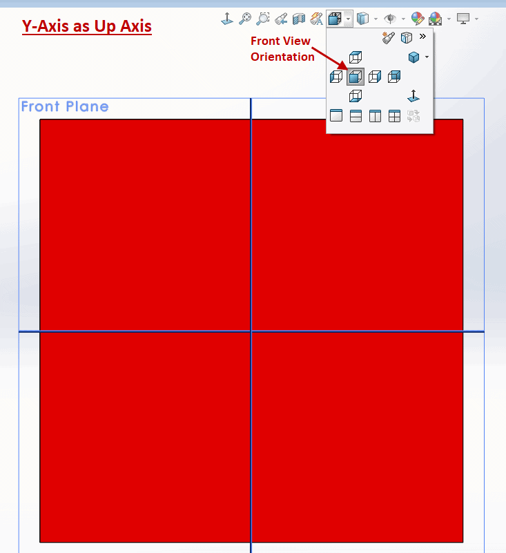 , SOLIDWORKS 2020 What’s New – Specifying the Up Axis for View Orientation