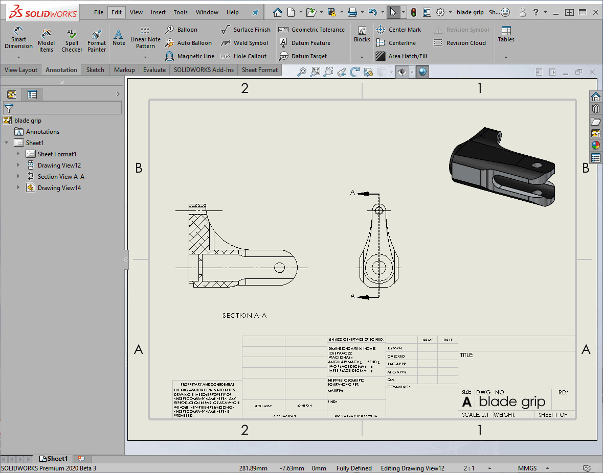 , SOLIDWORKS 2020 What’s New – Drawings, Chain and Baseline Dimensions