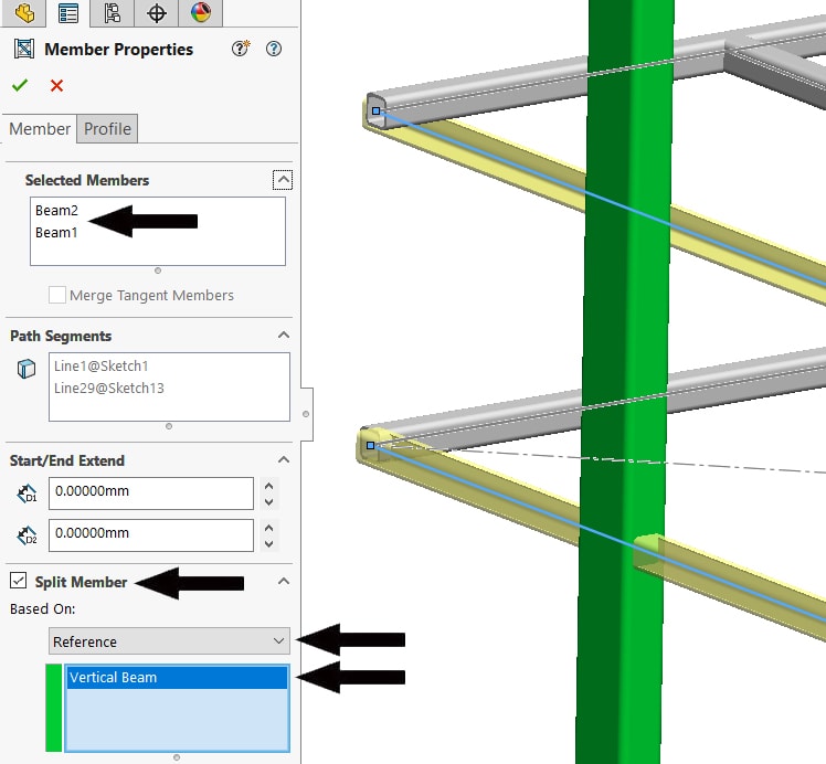 , SOLIDWORKS 2020 What’s New – Split Members