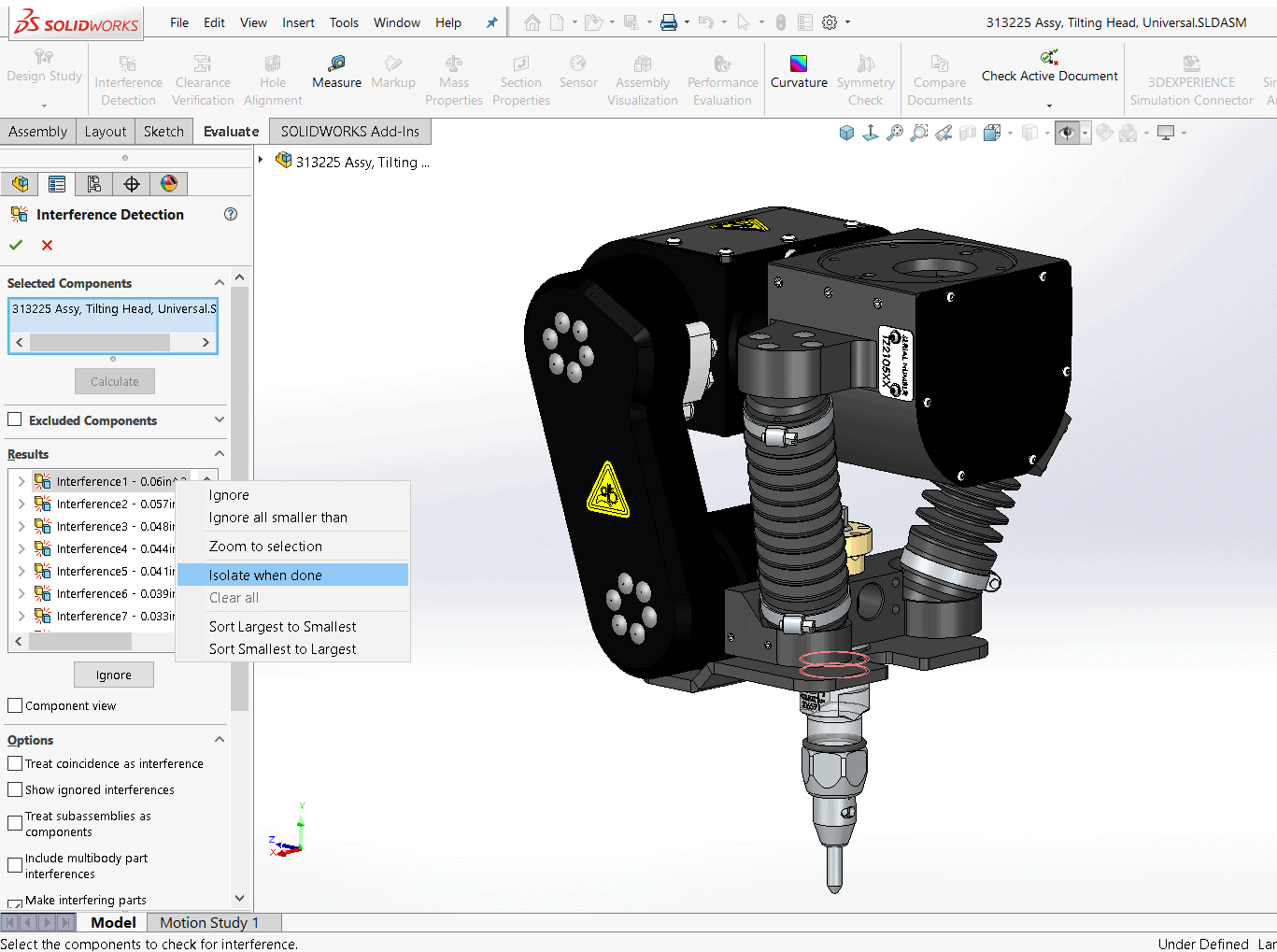 , SOLIDWORKS 2020 What’s New – Isolating Interference in Assemblies