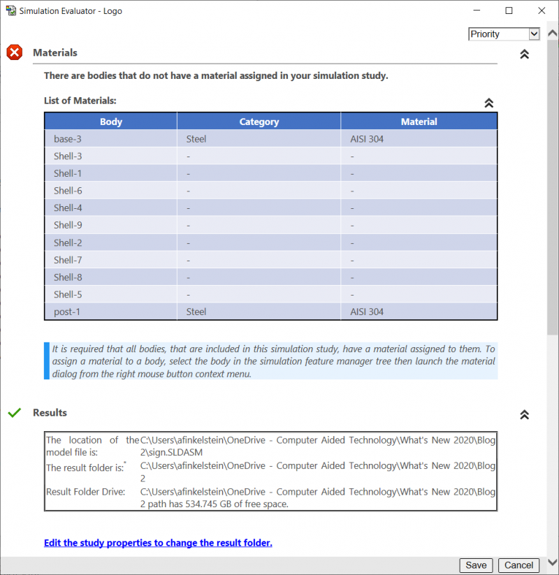 , SOLIDWORKS 2020 What’s New – Simulation Evaluator