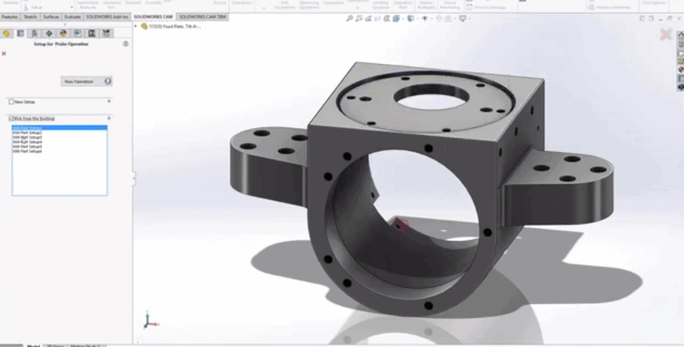 SOLIDWORKS CAM 2020 probing