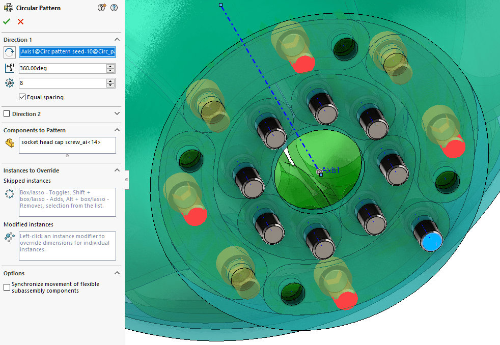 , SOLIDWORKS 2020 What’s New – Component Patterns with Variable Instances