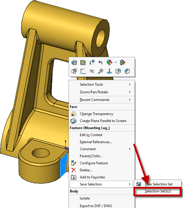 , SOLIDWORKS 2020 What’s New – Adding a Selection to a Selection Set