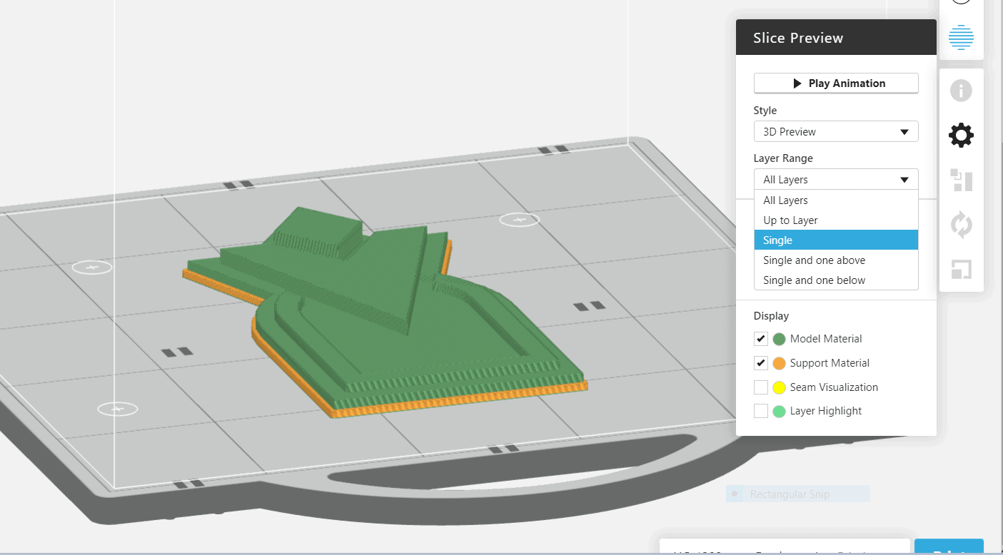 color fdm material layer