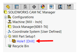 Hole1 SOLIDWORKS CAM 