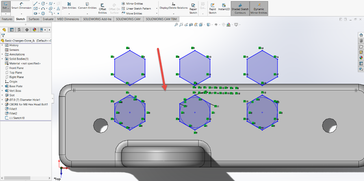 , SOLIDWORKS: Dynamic Mirror Entity