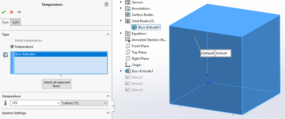 how to correctly apply temperature boundary conditions