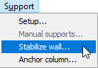 Support > Stabilize Wall