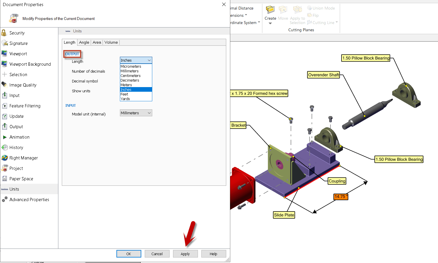 , SOLIDWORKS Composer: How to Change Dimension Units