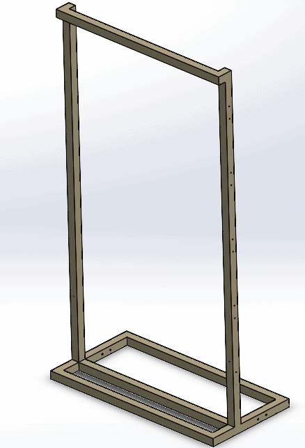 Basic frame with rectangular steel tube stock