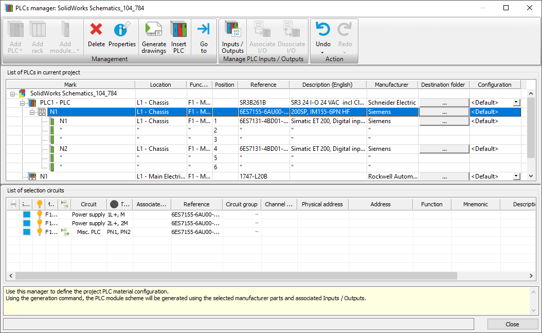 , SOLIDWORKS Electrical: Defining PLCs with Racks and Modules