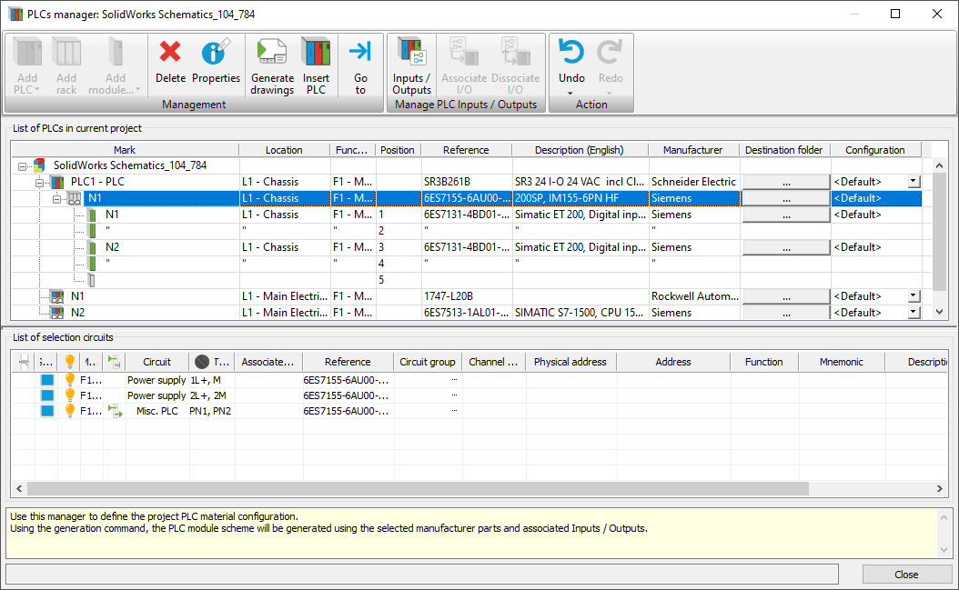 , SOLIDWORKS Electrical: Defining PLCs with Racks and Modules