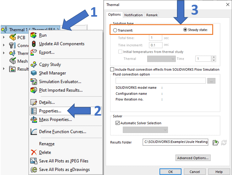 , How Do I Complete a Steady State Thermal Study?