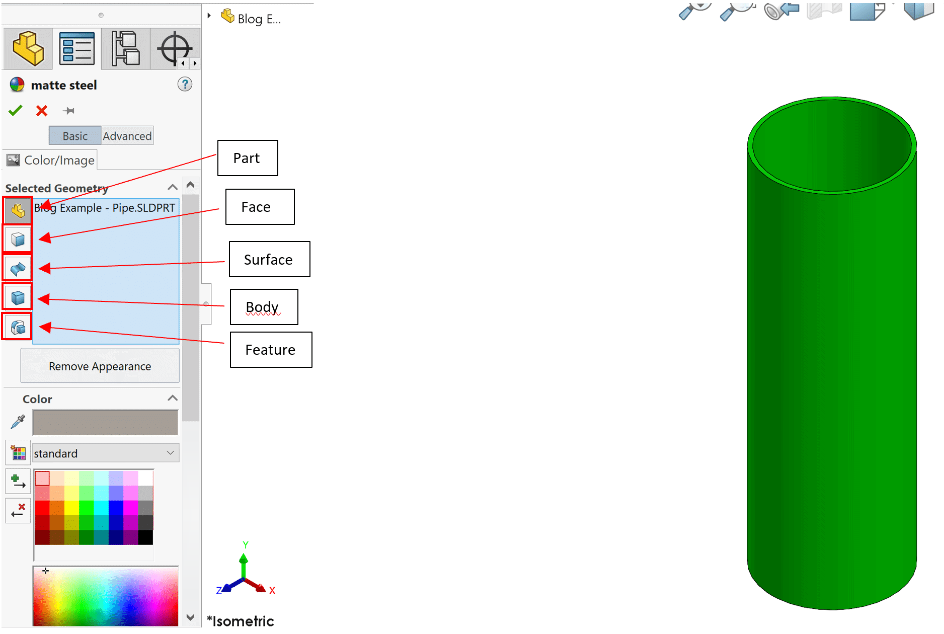 , Part Appearances and Display States