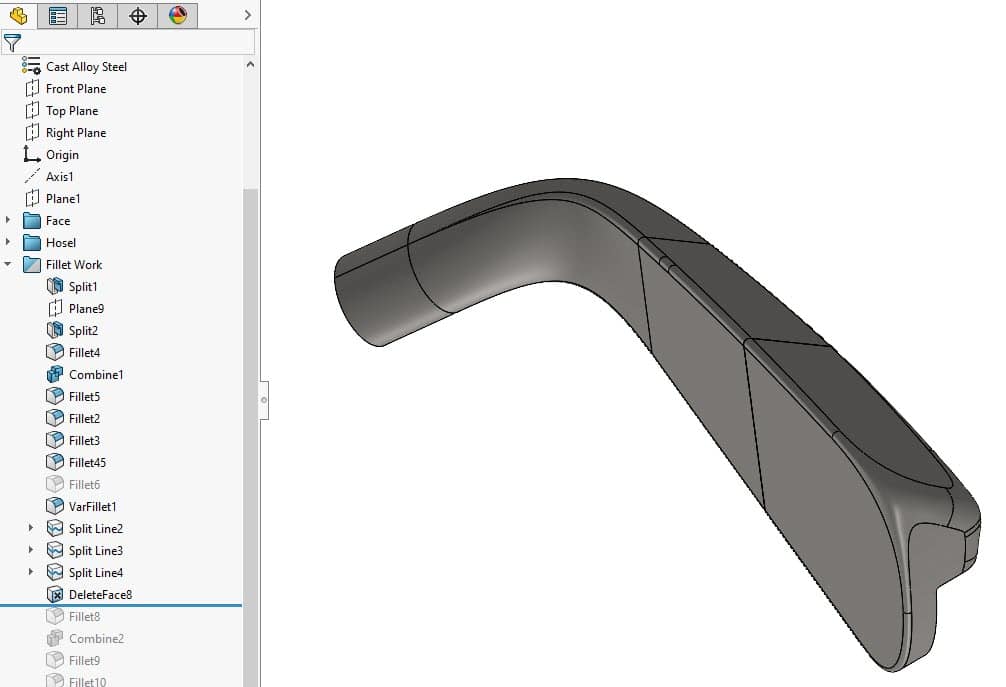 , Partial Fillet Blend in SOLIDWORKS