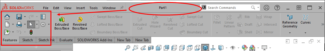 , SOLIDWORKS, where is my Help menu and Quick Access tools?
