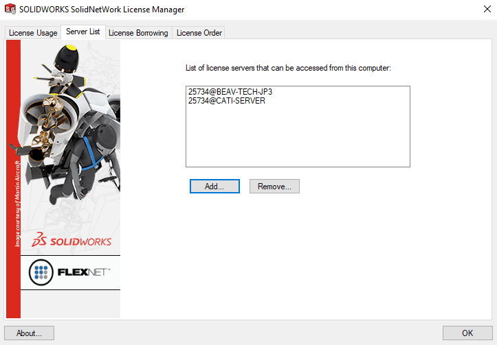 , SOLIDWORKS SNL – Connecting to Multiple License Servers