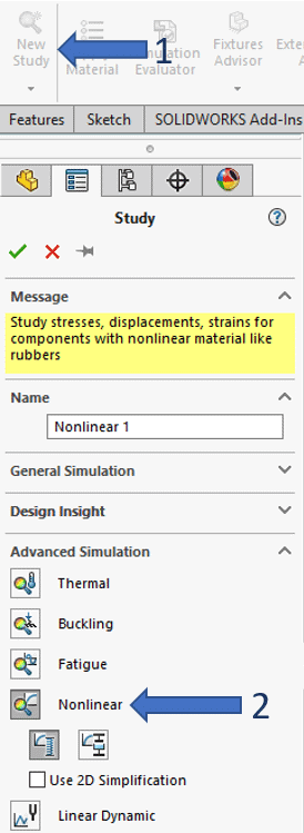 , How Do I Complete a Nonlinear Analysis in SOLIDWORKS Simulation?