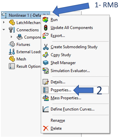 , How Do I Complete a Nonlinear Analysis in SOLIDWORKS Simulation?