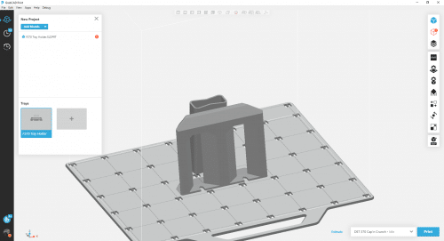 SOLIDWORKS sldprt tray holder in GrabCAD Print