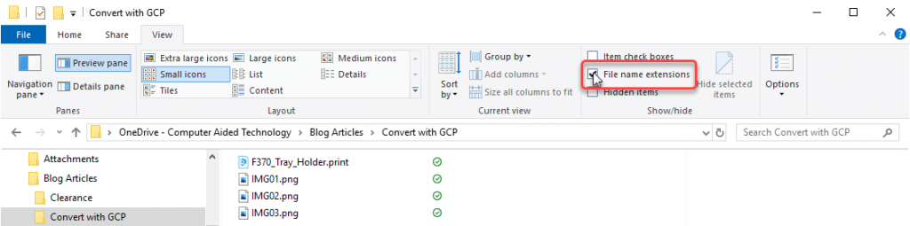 Show file extensions in Windows 10