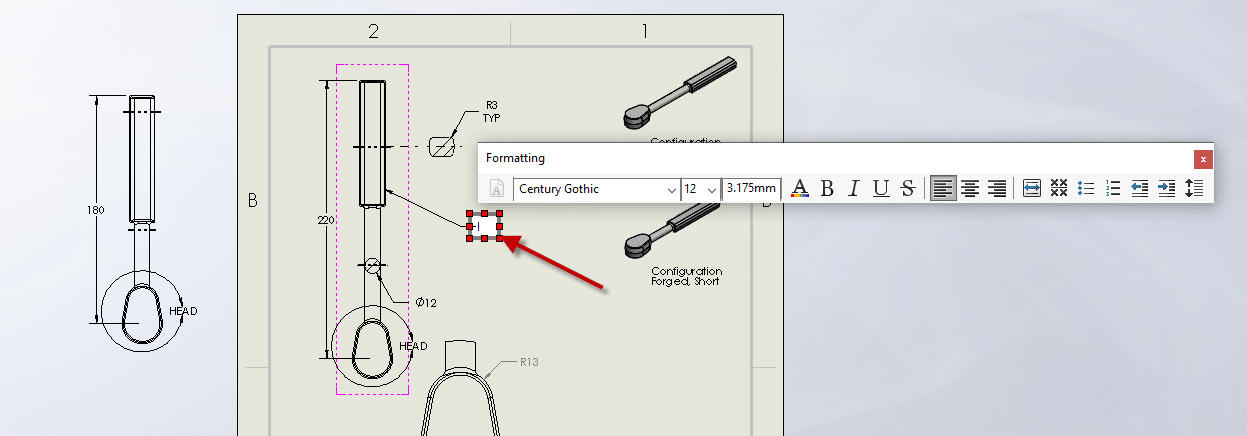 , How to Create Associative Parametric Notes in SOLIDWORKS Drawings