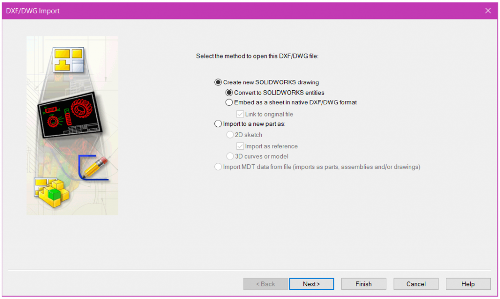 , Importing .DWG files into SOLIDWORKS: Part 1