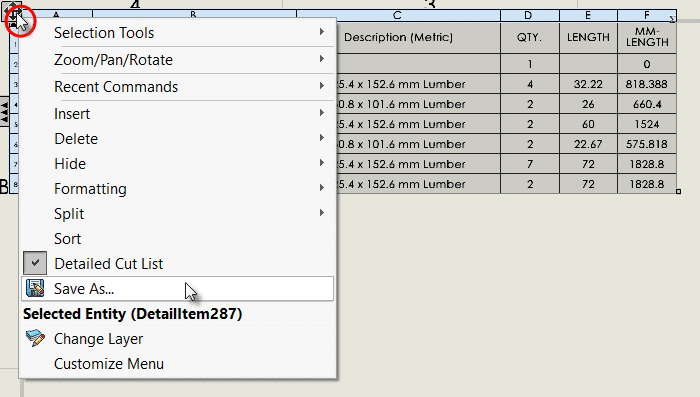 , Dual Dimensions in a SOLIDWORKS Weldment Cut List