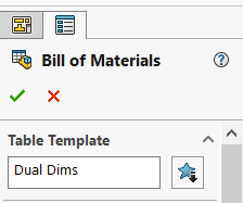 , Dual Dimensions in a SOLIDWORKS Weldment Cut List